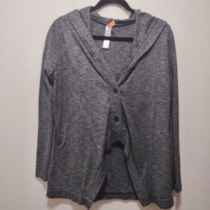 Lucy Gray Asymetrical Hooded Caridgan Small